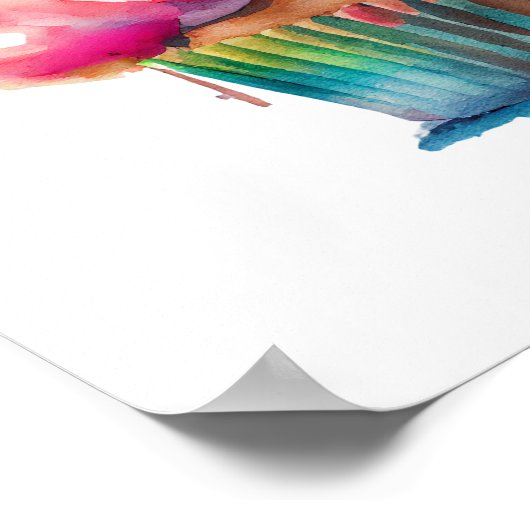 Rainbow Cupcake Poster (Ecke)