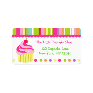 Rainbow Cupcake Rücksendeadressen-Aufkleber Adressaufkleber