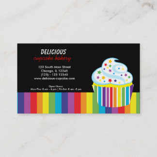 Rainbow Cupcake Visitenkarte