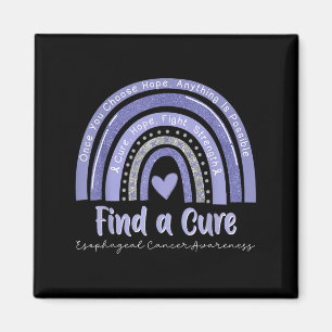 Rainbow Cure Hope Fight Strength Esophageal Cancer Magnet