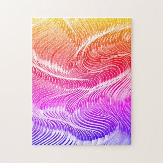 Rainbow Curve Modern Jigsaw Puzzle (Vertikal)