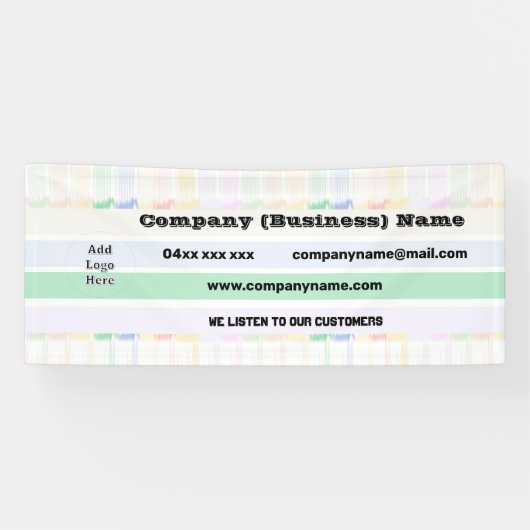 Rainbow Custom Company Banner mit Logo (Horizontal)