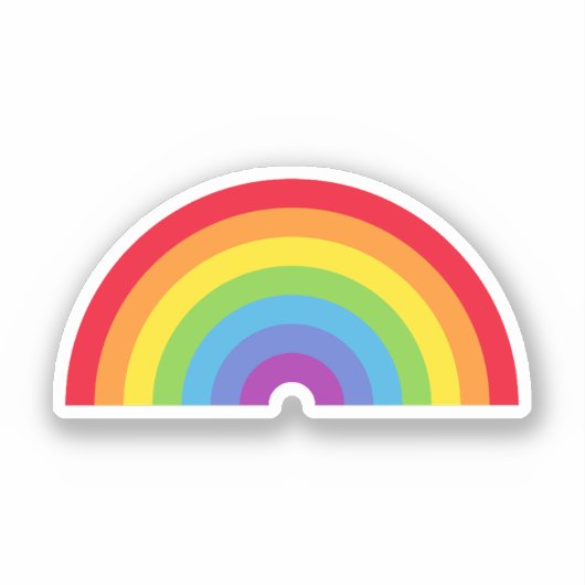 Rainbow Custom-Cut Vinyl Sticker (Vorderseite)