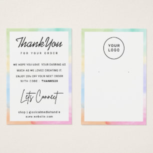 Rainbow Custom Logo Earring Display Danke