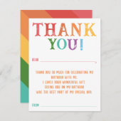 Rainbow Custom Message Füllen in Dankeschön Geburt Mitteilungskarte (Vorne/Hinten)