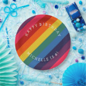 Rainbow Custom Paper Plate mit dem Text Pappteller (Party)