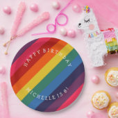 Rainbow Custom Paper Plate mit dem Text Pappteller (Party)