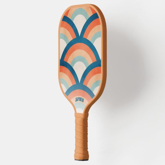 Rainbow Custom Text Pickleball Paddle (Links)