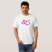 Rainbow Custom White Short Sleeve für Männer und F T-Shirt (Vorne ganz)