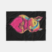 Rainbow Cute Squirrel Hugging Valentine Heart Love Fleecedecke (Vorderseite (Horizontal))