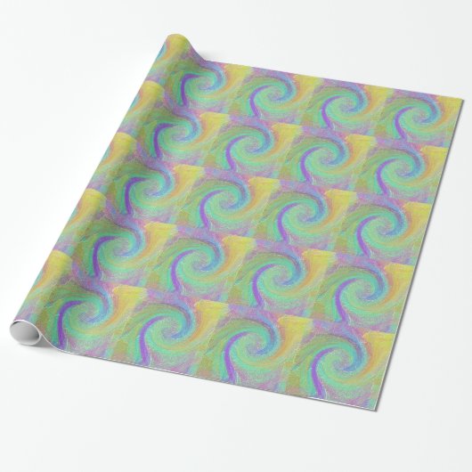 Rainbow Cyclone Absract Art Geschenkpapier (Ungerollt)