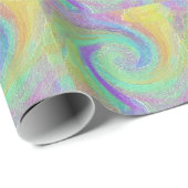 Rainbow Cyclone Absract Art Geschenkpapier (Rolleneckpunkt)