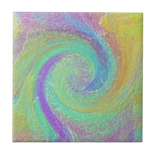 Rainbow Cyclone Abstrakt Art Fliese