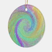 Rainbow Cyclone Abstrakt Art Keramikornament (Links)