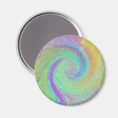 Rainbow Cyclone Abstrakt Art Magnet (Vorderseite/Rückseite)