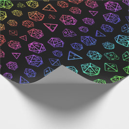 Rainbow D20 Rollenspiel Würfel Muster Geschenkpapier