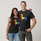 Rainbow Dackel Hund Lover T-Shirt (Unisex)