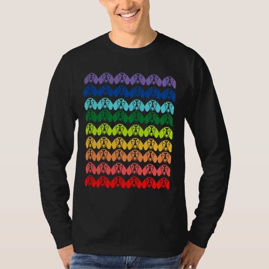Rainbow-Dackel T-Shirt (Vorderseite)