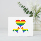 Rainbow-Dackeln Postkarte (Stehend Vorderseite)