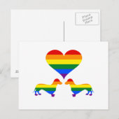 Rainbow-Dackeln Postkarte (Vorne/Hinten)