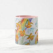 Rainbow Daffodin Spring Wasserfarbene Tasse (Zentrum)