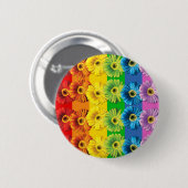 Rainbow Daisies Button (Vorne & Hinten)