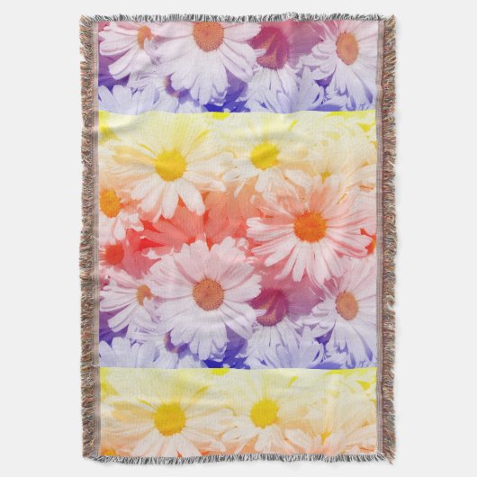 Rainbow Daisies Decke (Vorderseite Vertikal)