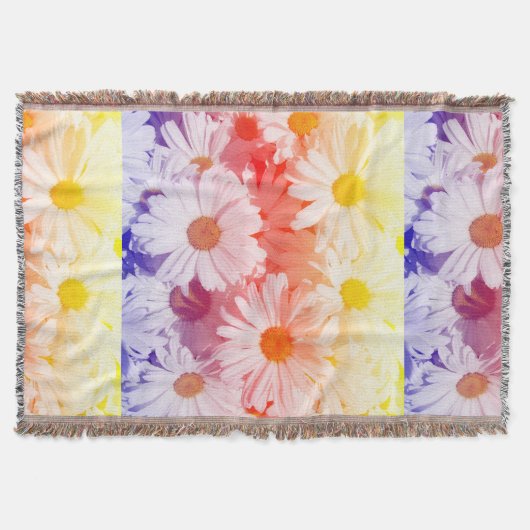 Rainbow Daisies Decke (Vorderseite)