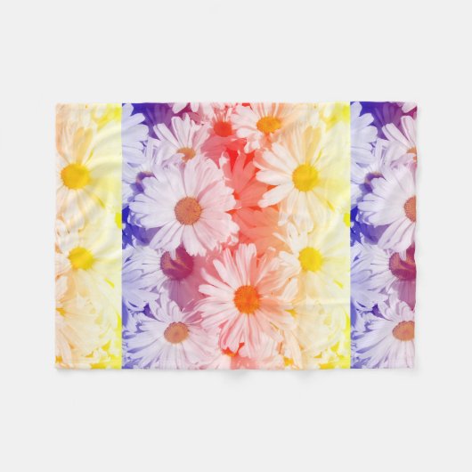 Rainbow Daisies Fleecedecke (Vorderseite (Horizontal))
