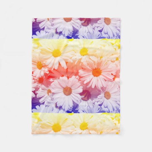 Rainbow Daisies Fleecedecke (Vorderseite)