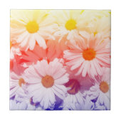Rainbow Daisies Fliese (Vorderseite)