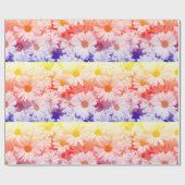 Rainbow Daisies Geschenkpapier (Flach)