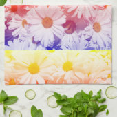 Rainbow Daisies Geschirrtuch (Gefaltet)