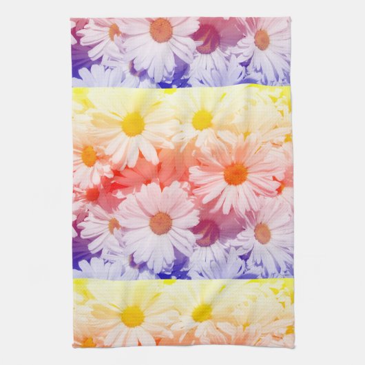 Rainbow Daisies Geschirrtuch (Vertikal)