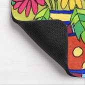 Rainbow Daisies in Designer Vase Mousepad (Ecke)