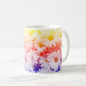 Rainbow Daisies Kaffeetasse (VorderseiteRechts)