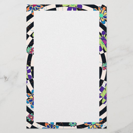 Rainbow Daisies Kaleidoscope Briefpapier (Vorderseite)