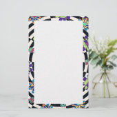Rainbow Daisies Kaleidoscope Briefpapier (Stehend Vorderseite)