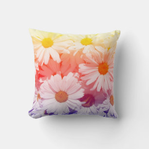 Rainbow Daisies Kissen