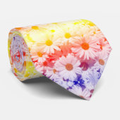 Rainbow Daisies Krawatte (Gerollt)