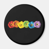 Rainbow Daisies Magnet (Vorne)