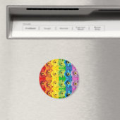 Rainbow Daisies Magnet (In Situ (Geschirrspüler))