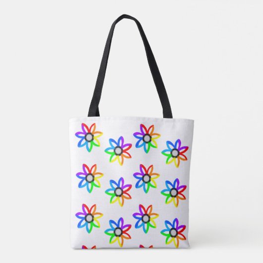 Rainbow Daisies Tasche (Rückseite)