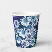 Rainbow Daisy Blume Muster Frühjahr Pappbecher (Rückseite)