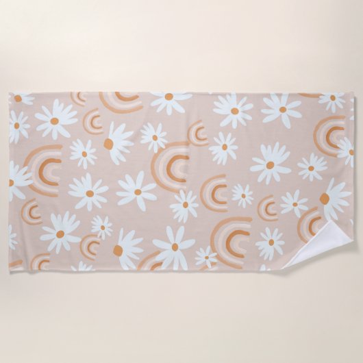 Rainbow Daisy Dream #2 #dreamy #wall #art Strandtuch (Vorderseite)