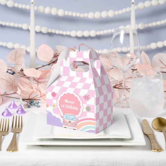 Rainbow Daisy Floral Car Birthday Geschenkschachtel (Hochzeit)