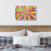 Rainbow Daisy Leinwanddruck (Insitu (Schlafzimmer))