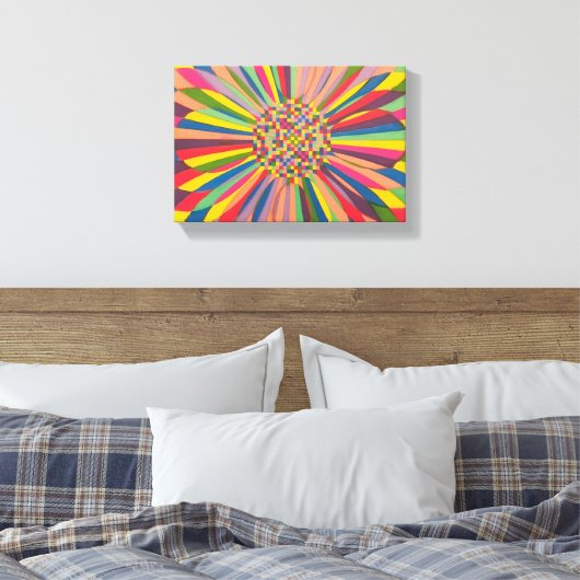 Rainbow Daisy Leinwanddruck (Insitu (Schlafzimmer))