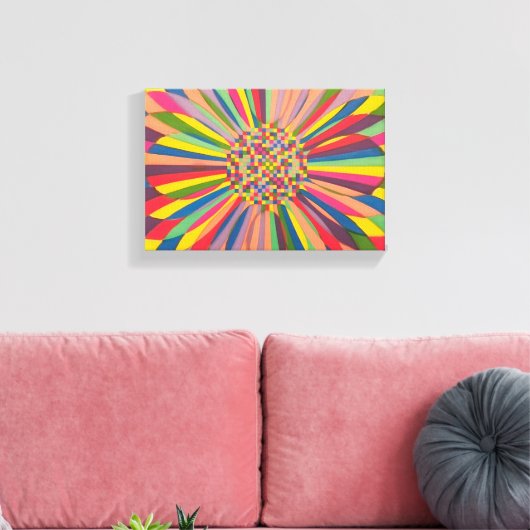 Rainbow Daisy Leinwanddruck (Insitu (Wohnzimmer))
