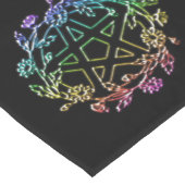 Rainbow Daisy Pentagramm Altar Tuch Kurzer Tischläufer (Ecke)